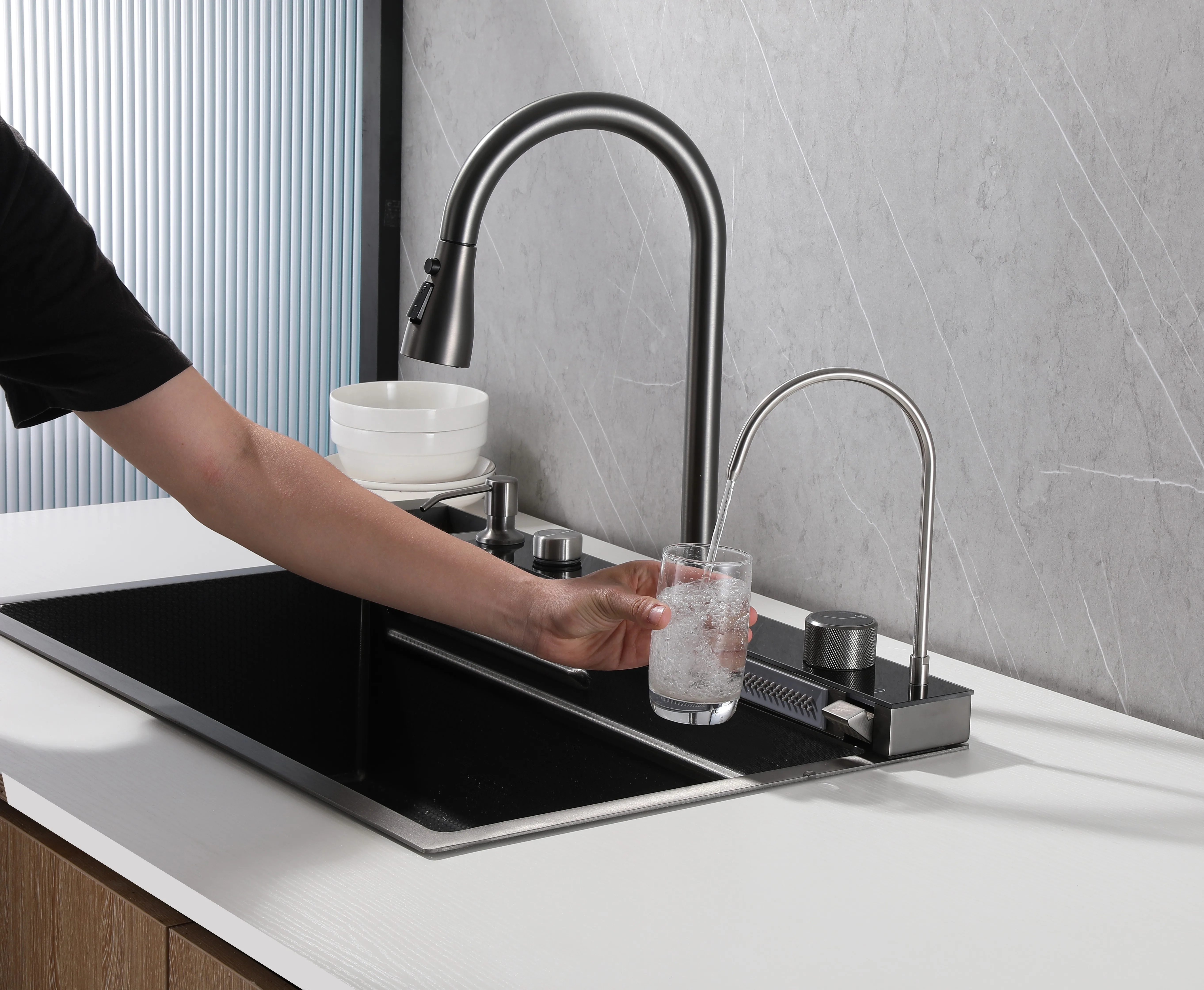 stainless-steel-black-kitchen-sink-7546-purified-water-tap-sparkling-water-glass-fill