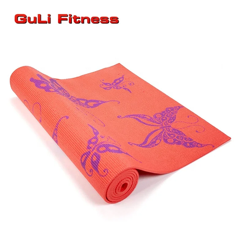 

Guli Fitness Wholesale Custom PVC Yoga Mat Full Printing Eco Friendly Non-Slip Premium Quality Yoga Mat Pilates Fitness Mat, Blue/pink/black or customized