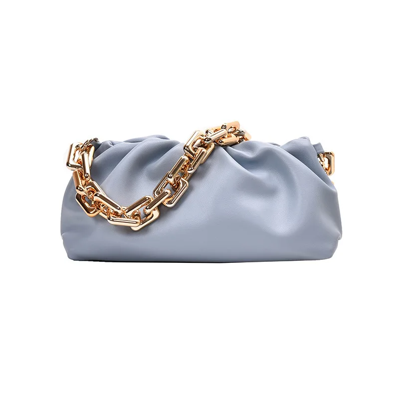 

Ladies dumpling chain sling bag women,korean style leather cloud crossbody sling bag for lady