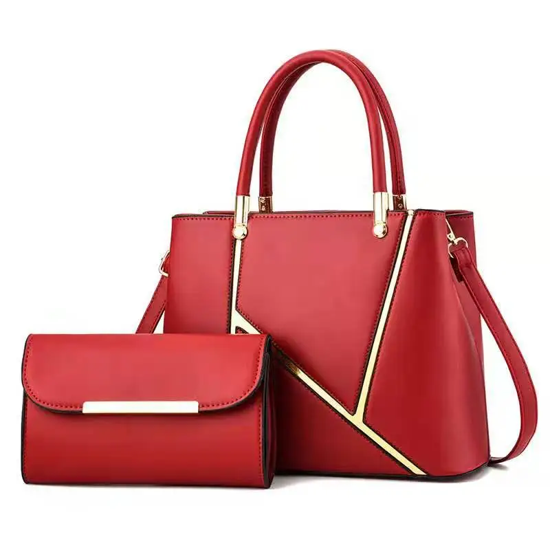 

Wholesale Designer Women Hand Bags Ladies Brand Handbags For Women Luxury PU Leather Tote Bag 2 Piece Set, Black,wine red,pink,khaki,yellow,gray