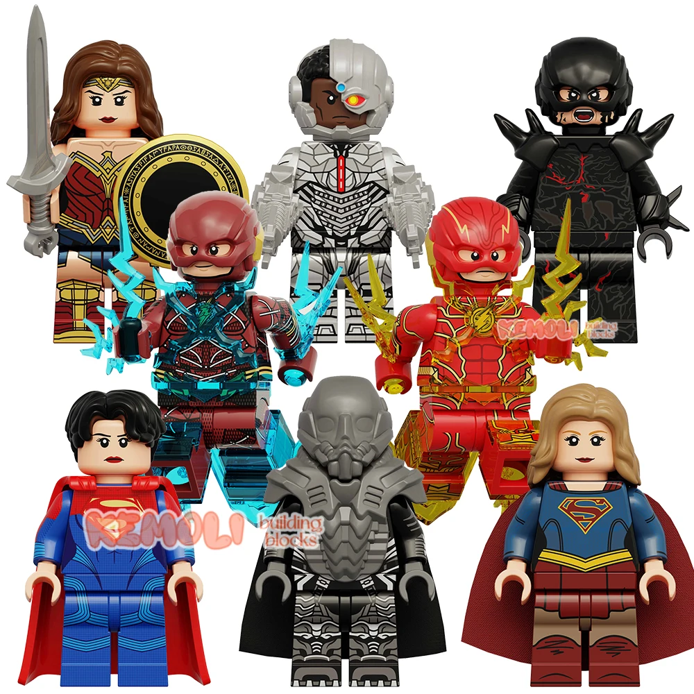 

KT1071 Wonder Woman The Flash Cyborg General Zod Super Heroes DC Movie Mini Bricks Building Block Figure Kids Educational Toy