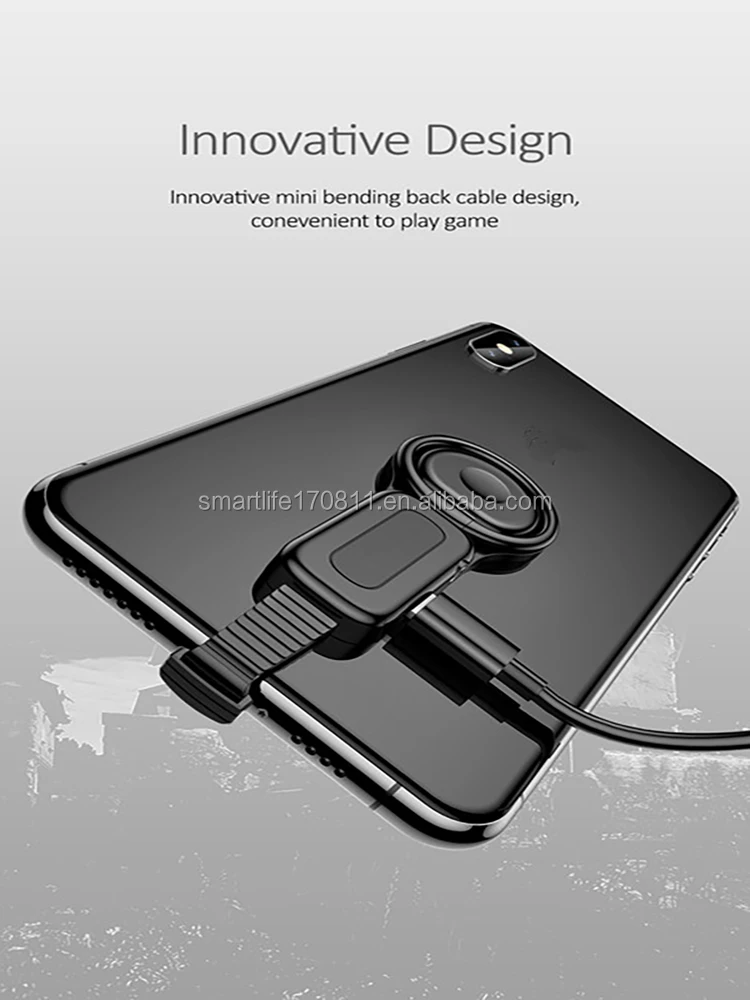 USAMS Dual Aux Audio Cable Adapter Earphone Headphone Games Charging Adapter With Finger Ring Holder for iphone