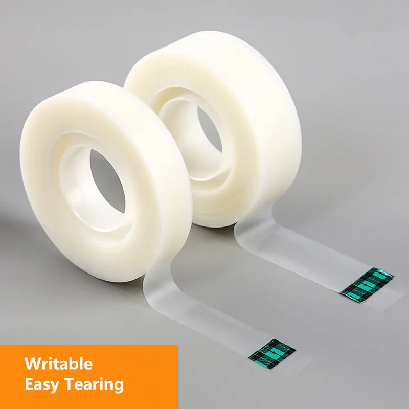Single Sided 90mic Invisible Adhesive Clear Office Stationery Washi Tape With Dispenser