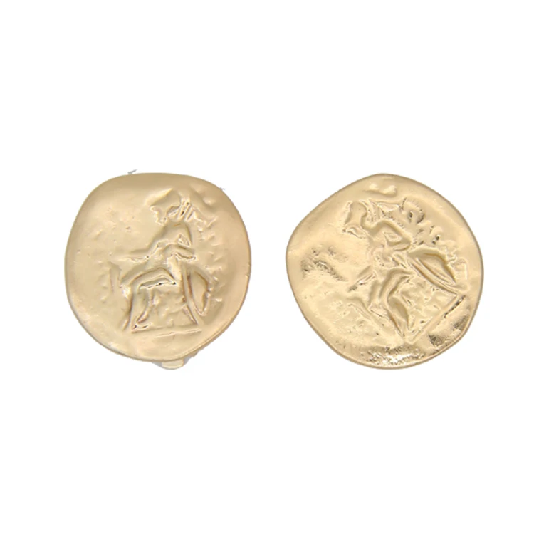 

Korean Style Single Layer Ancient Roman Earrings,Gold Minimalist Earrings In Stock