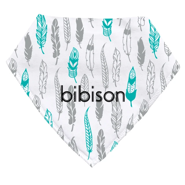 

Custom feather new design triangle dribble toddler unisex drool clothing feeding waterproof organic bandana cotton baby bib, Picture