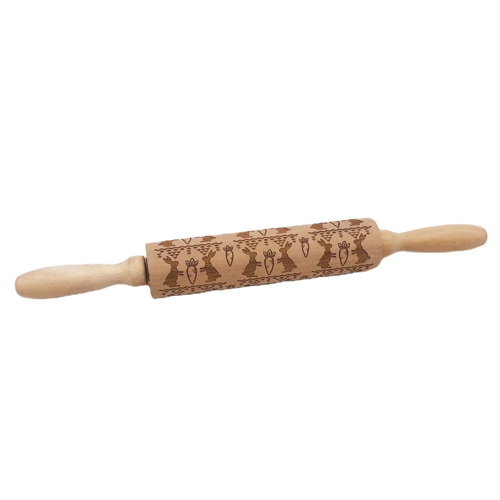 

Brand New Style For Baking Small Wood Rolling Pin Wooden Push Pins, Natural