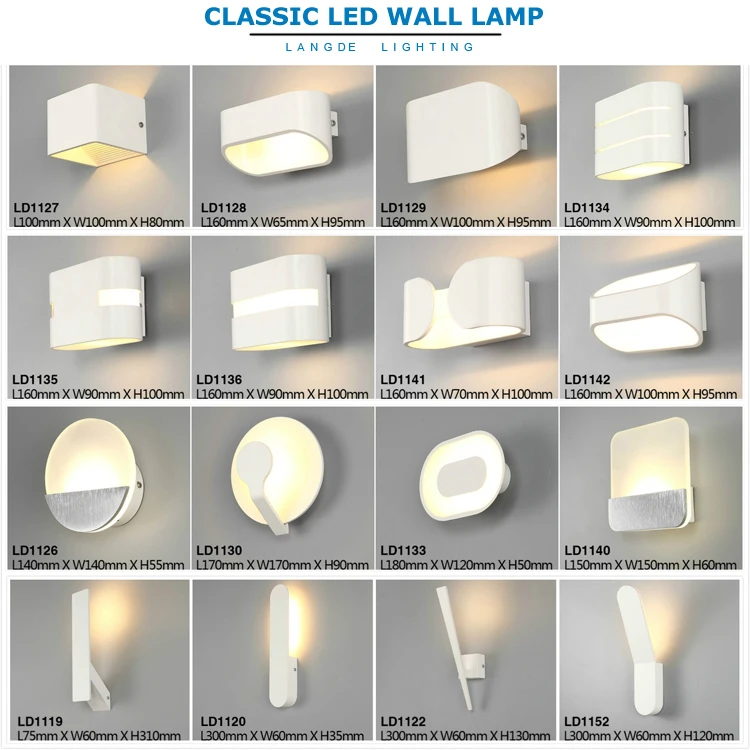 
Factory Price Modern White Ultra Thin Smart Internal Hotel Stairs Bathroom Dedroom LED Wall Mounted Reading Light 