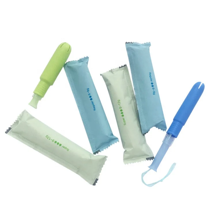 

OEM Chlorine Chemical Toxin Free Light Regular Super Absorbency PLA Organic Cotton Sanitary Tampon Hygieniquecollant Tampon Yoni