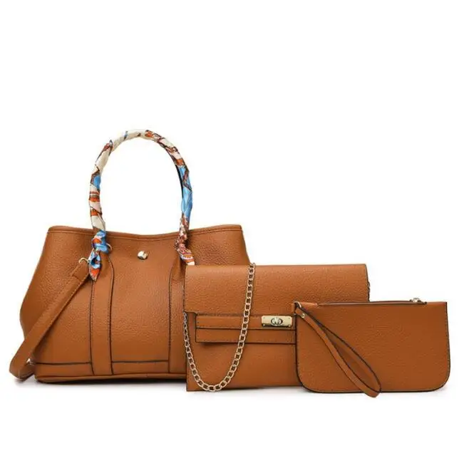 

Large Pu Leather 3pcs set Tote Bag Ladies Handbag Sets 4 Pieces Crossbody Wallet Clutch Tote Women Bag Hand Bags Set Women