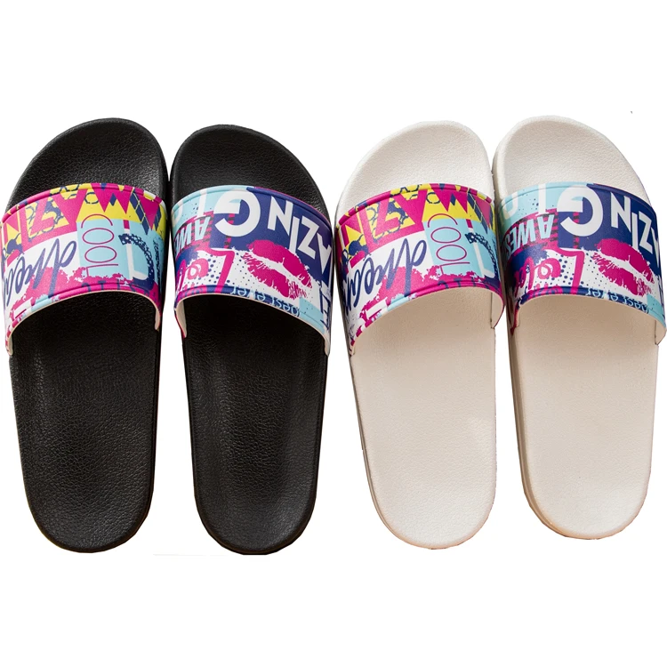 

Unisex Non-slip Hard-wearing Slippers Colorful Soft PVC Sandals Home Outdoor Summer Women slides