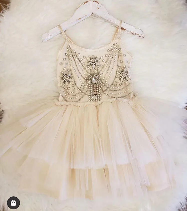 

holiday hawaiian baby girl dresses with handmade beads pearls