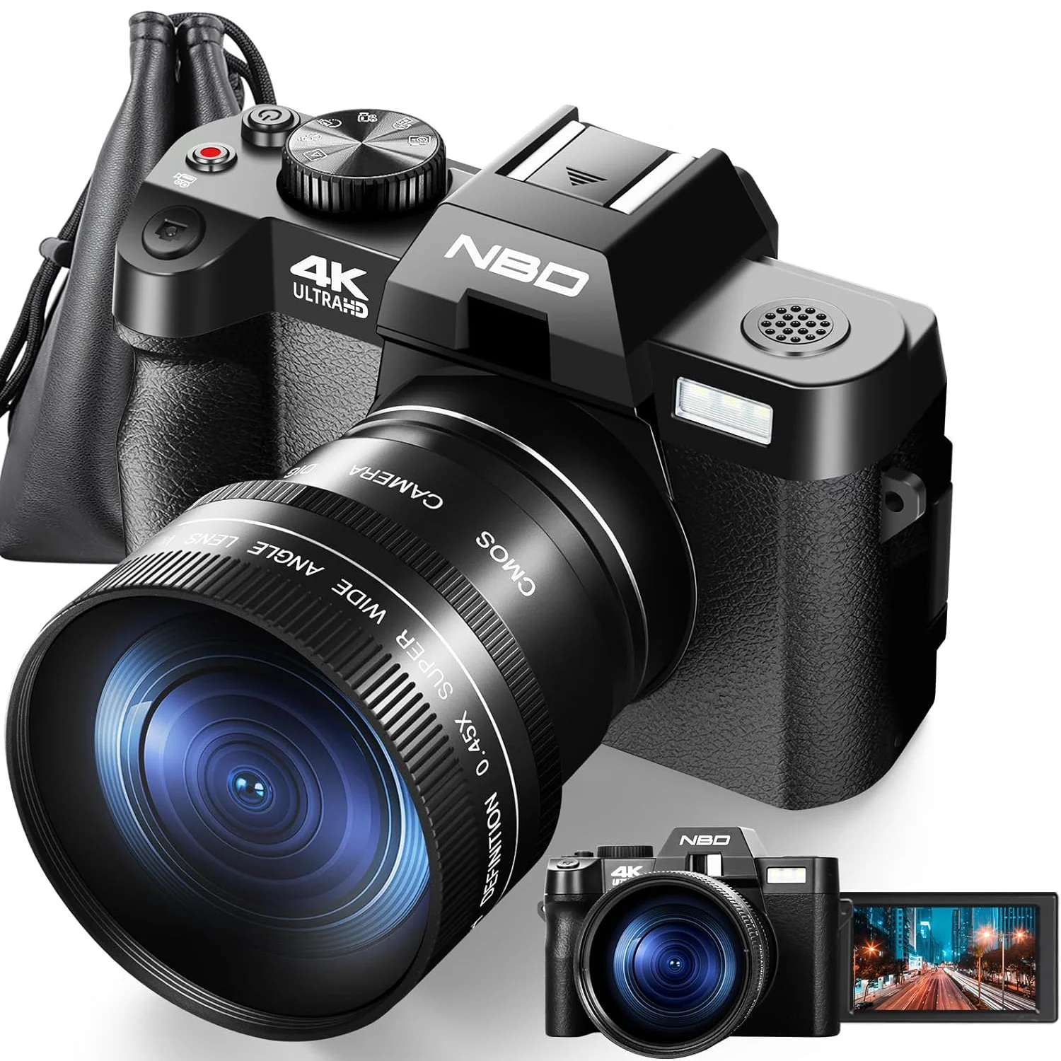 NBD Digitalkamera, 3-Zoll-Display, 16-fach-Digitalzoom, Akku