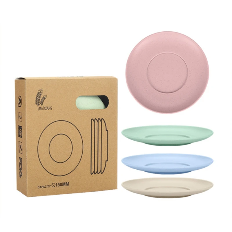 

Eco-friendly Biodegradable Unbreakable Dinner Plates Wheat Straw Restaurant Plates Plastic For Picnic And dinner plates, Variety