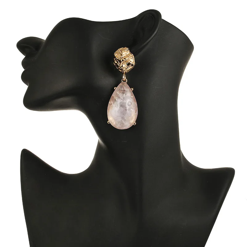 

Long drop shape acrylic earrings elegant party jewelry ladies accessories