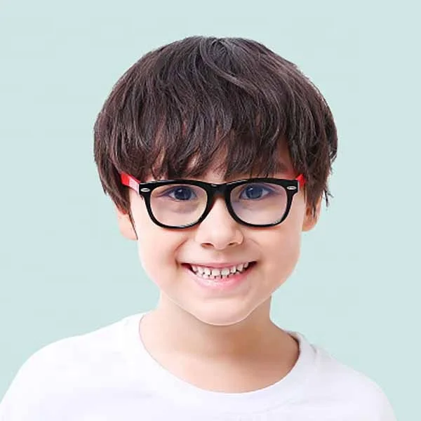 

Protect eyesight flexibility anti blue light blocking glasses kids children silica gel optical Square frames eyeglasses, Same as photo
