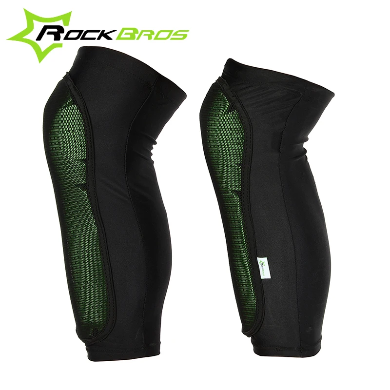 

ROCKBROS Sports Knee Pads Bicycle Knee Pads Outdoor Sports Cycling Knee Caps MTB Mountain Bike Anticollision Calf Pads Black, Black green