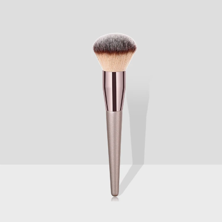 

Champagne Gold Custom Single Luxury Soft Synthetic Powder Brushes Private Logo Makeup Blusher Brush 1 Pieces