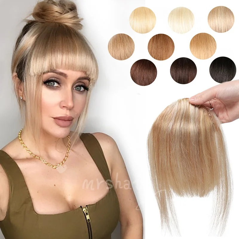 

Brazilian Human Clip Bangs in Real Hair Natural Black Straight Hair Pin Clip on Hair Bangs Extension For Black Women
