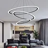LED Ceiling Light Modern Simple Circle Rings Chandelier Pendant Light Fixture Dining Room Living Room Study Room