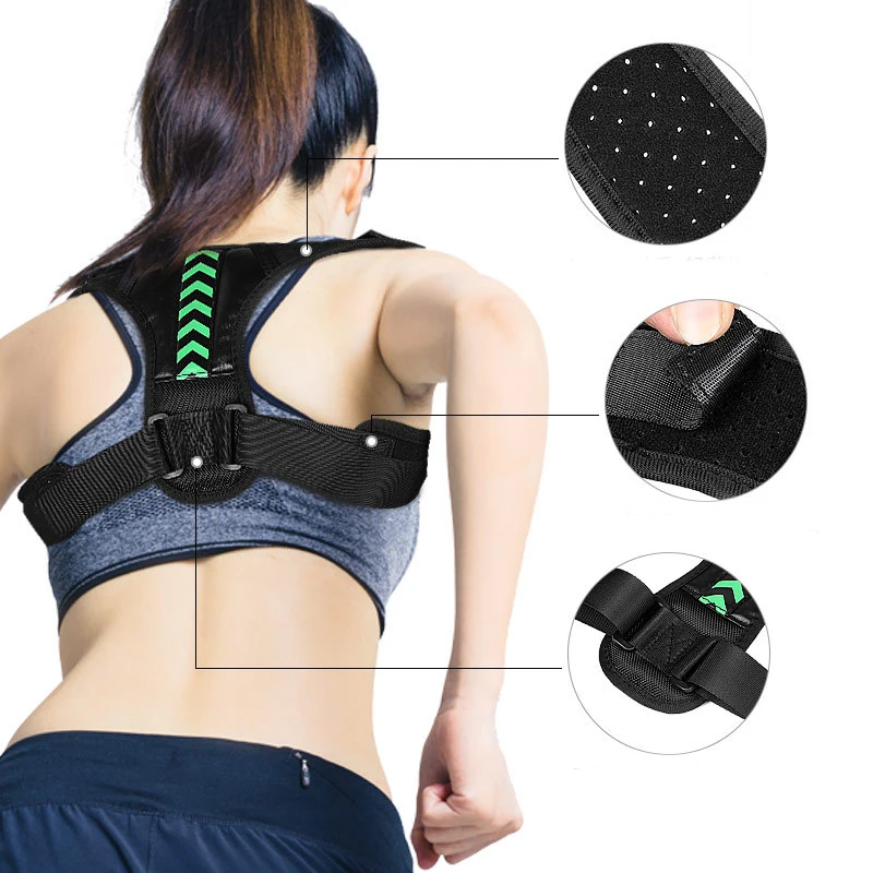 

2021 hot Hot Sale Professional Lower Price upright posture belt upper back support, Black
