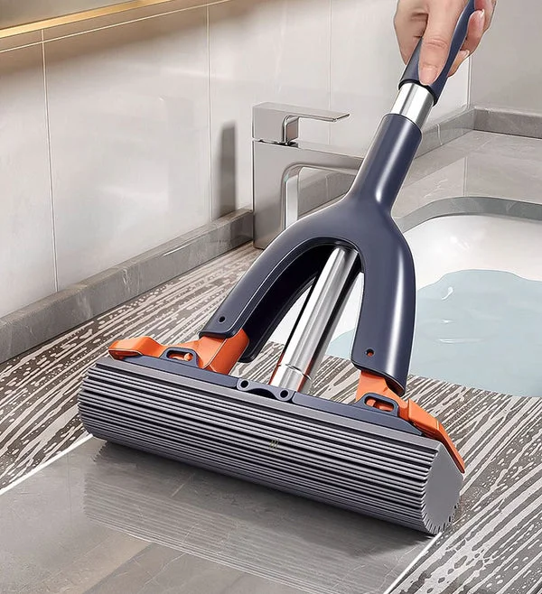 Joybos Wash Free Portable Self Squeeze Short Mini Mop Portable Mini Mop for Bathroom Kitchen Desktop Glass and Car Window