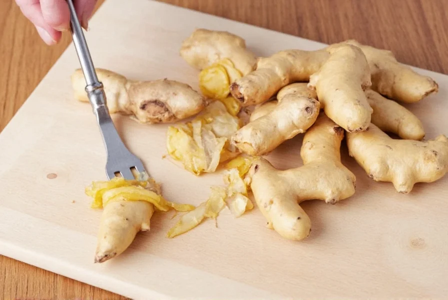 Comparison of different gardening tools suitable for ginger harvesting, highlighting the specialized ginger fork design with narrow tines