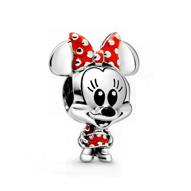 
925 sterling silver Mickey Minnie Bruto Mary Cat charm bead for pandoras bracelet women jewelry 