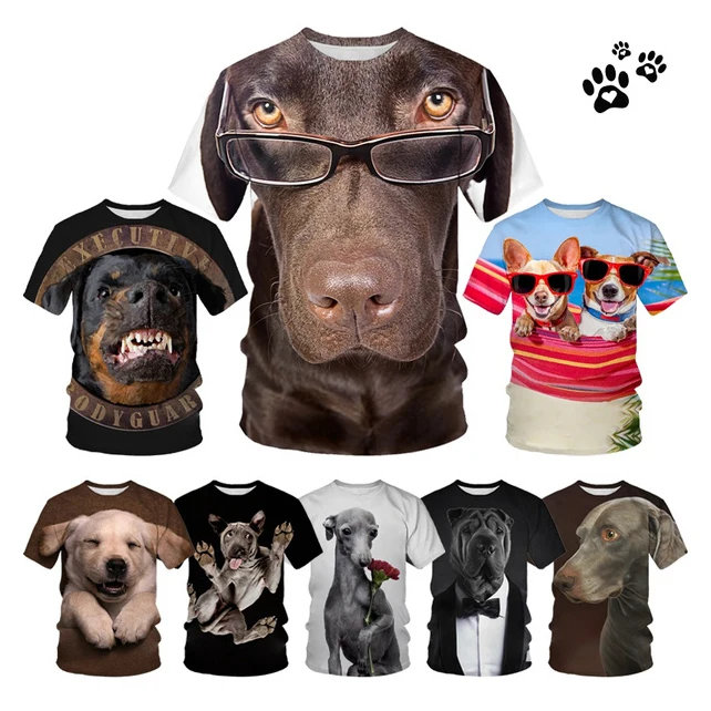 Summer New Fashion Animal 3D Printed Shirt for Men Husky German Shepherd 3D Printing Shirt From Men Rottweiler Dog Casual Tops