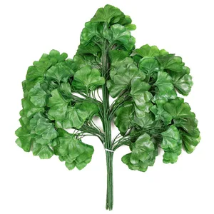 Image of Artificial silk ginkgo tree leaves branches