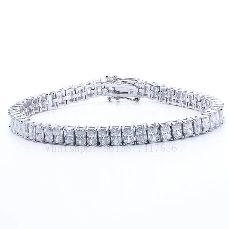 

Zuanfa Hip Pop Tennis Bracelet 925 sliver 14k 18k 3mm 4mm 5mm Round Diamond