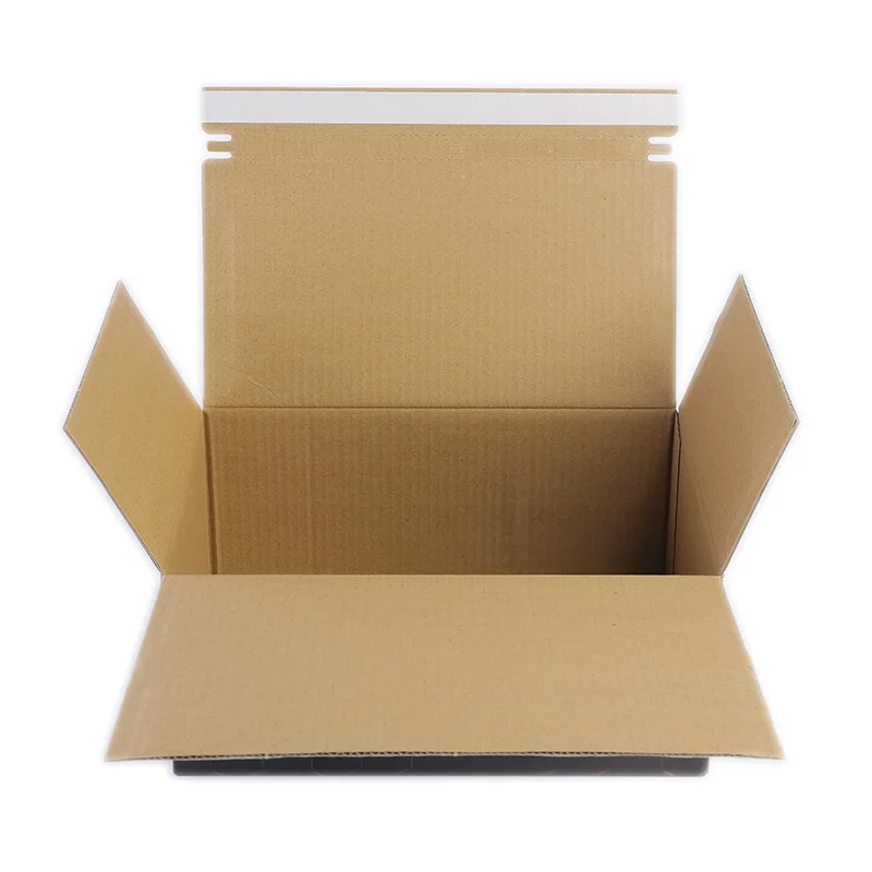 Self Seal Recycled Cardboard Mailing Moving Shipping Box With Tear Off