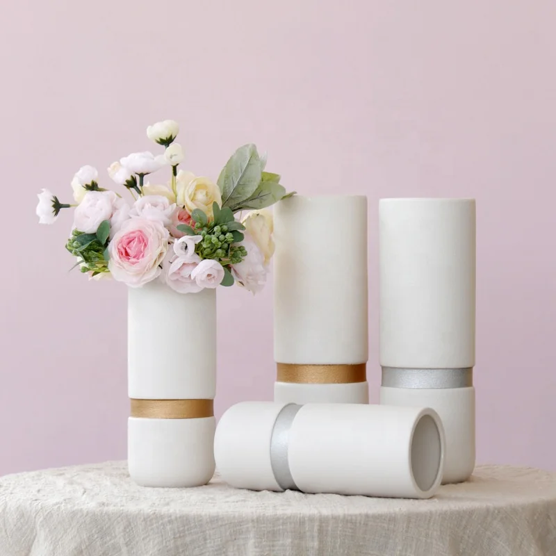 

New Style Tabletop Ceramic & Porcelain Vases White Ceramic Vase Flower Vase Ceramic White For Home Decoration
