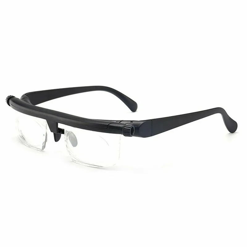 

Dial Reading Glasses Myopia Adjustable Lens Eyeglasses -6D To +3D PVC Variable Focus Distance Glasses, Picture