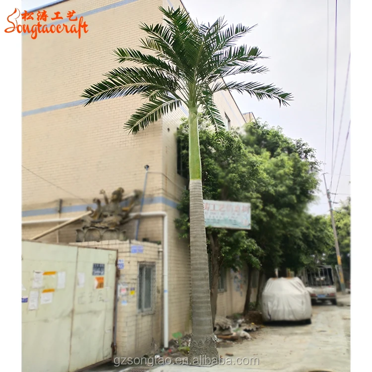 

Wholesale Price 12M Large Fiberglass Trunk Artificial Palm Trees Coconut Tree For Outdoor Decoration, Evergreen or can be customized