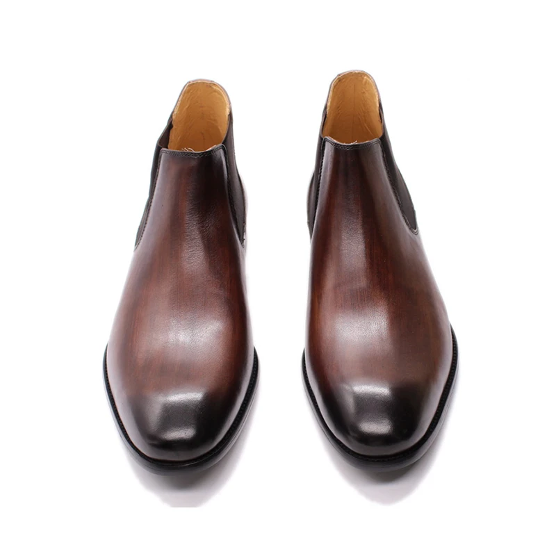 

Sock custom genuine leather for men casual shoes boots, Brown/black