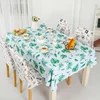 Pattern of Cacti Plant Succulent Arrangement Desert Flora for Decorative Table Cloth