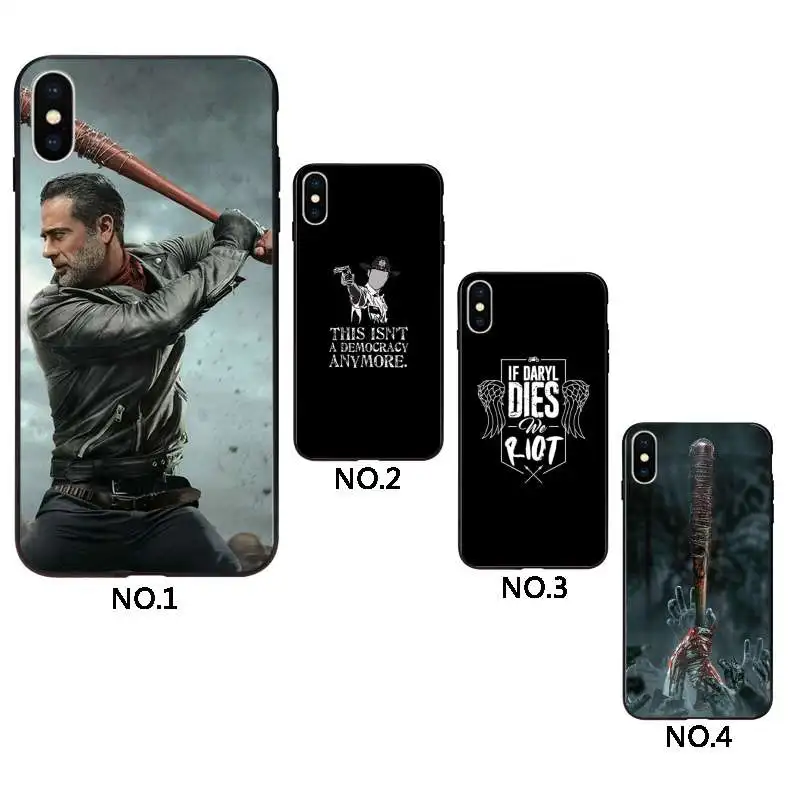 

Fashion The Walking Dead Negan phone case tpu for Samsung, Black