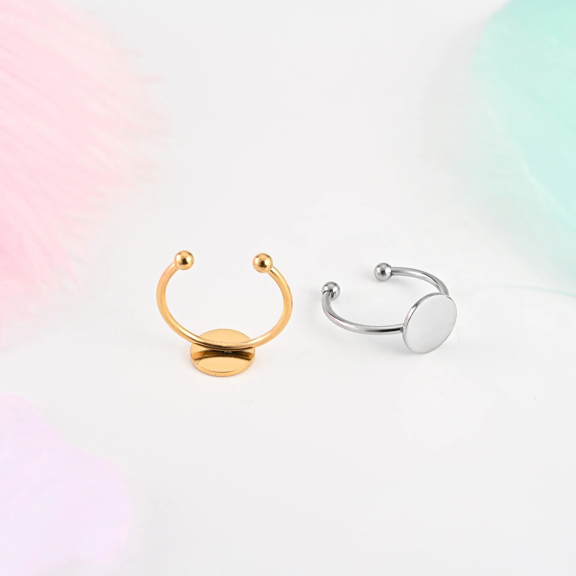 

Gold Plated Fashion Accessories adjustable stainless steel rings findings fine fashion jewelry rings gold for woman