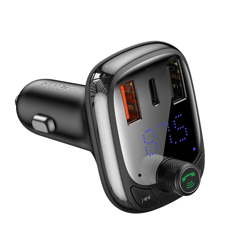 Baseus Dual USB 3.4A  Car Charger MP3 Audio Player FM Transmitter Handsfree Aux Modulator wireless MP3 car charger Charger