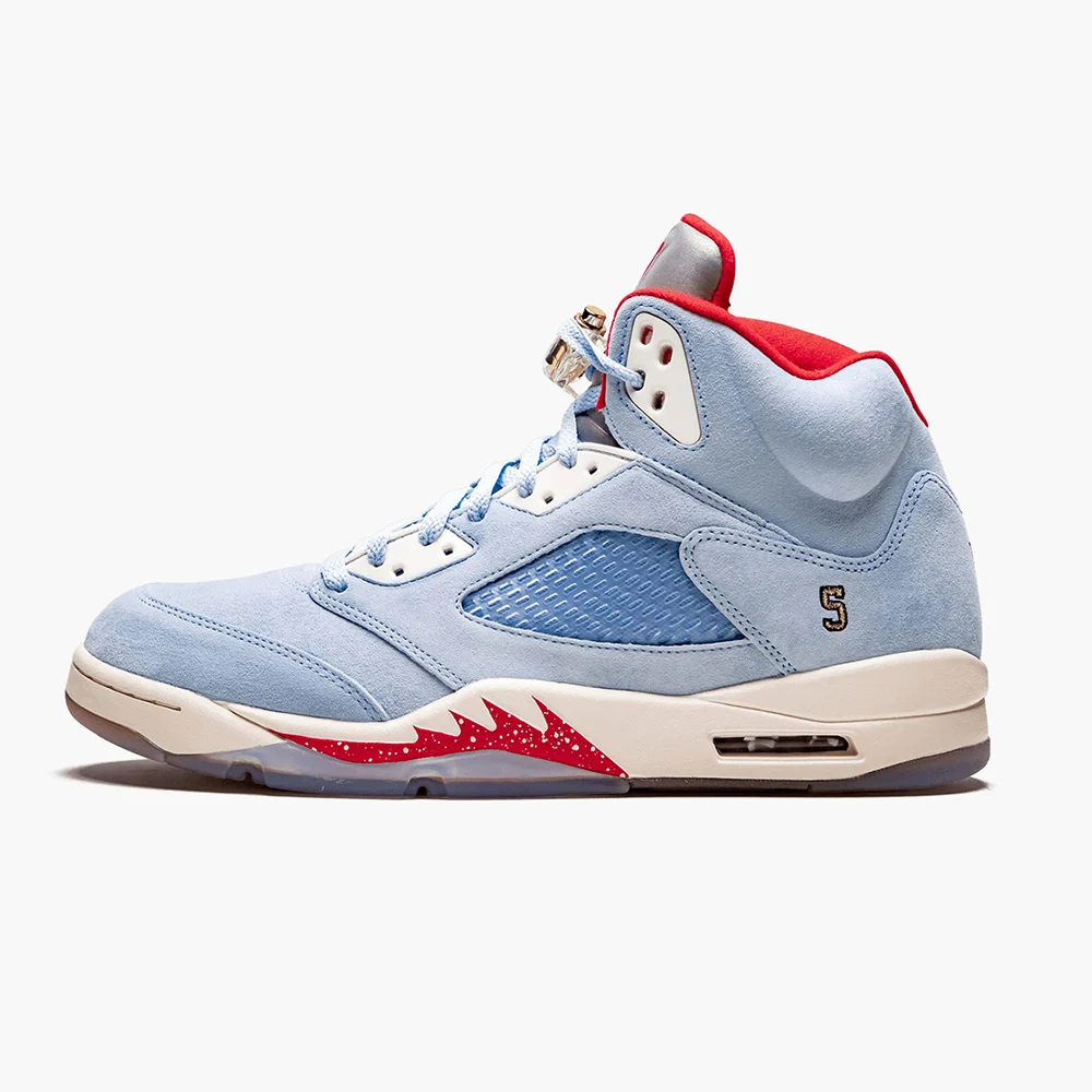 

Fashion Women Sneaker Trophy Room Ice Blue Nike Jordan 5 Retro Zapatillas Shoes for Men