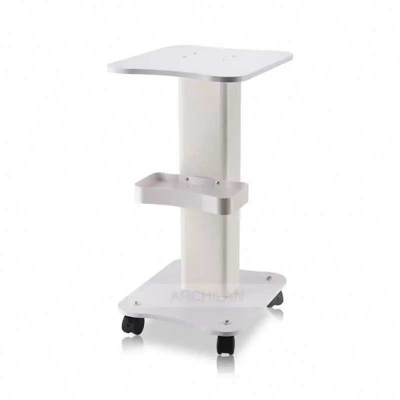 

Factory price cosmetic furniture collecting spa cart trolley, White