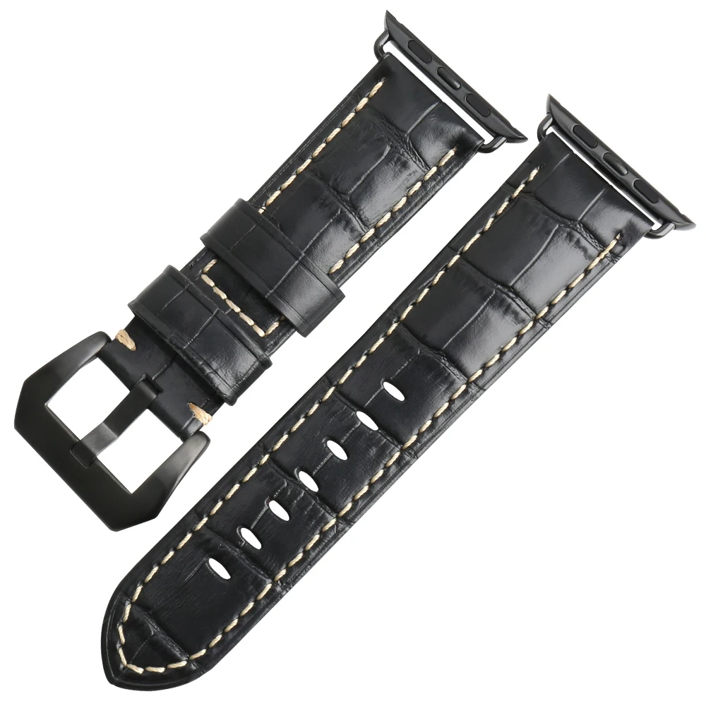 

Classic Genuine Cow Leather Watch Strap for Apple Watch Band 42 38mm Series 6-1 for Apple Watch Series 4 44 mm 40 Leather Strap