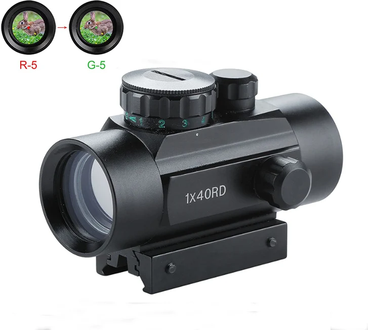 

Pinty Tactical 1X40RD with Free 20mm Mount Rails Reflex Red Green Dot Sight Riflescope