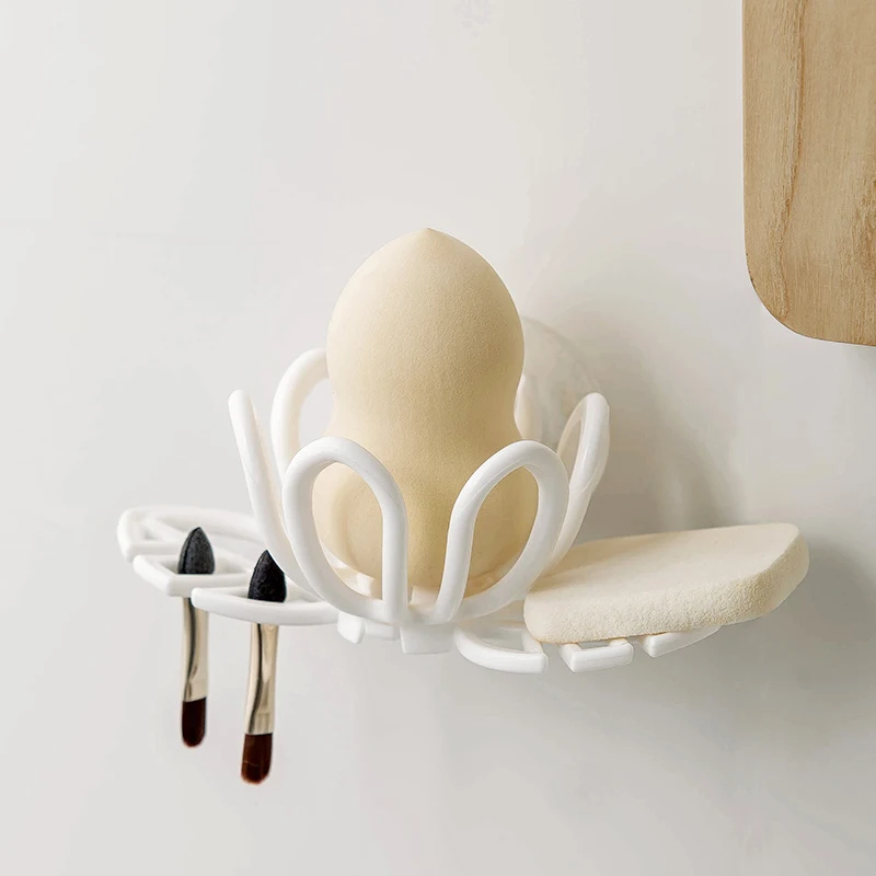 

SHIMOYAMA Cute White Beauty Egg Makeup Sponge Blender Holder Hanging Sponge Drying Rack Stand