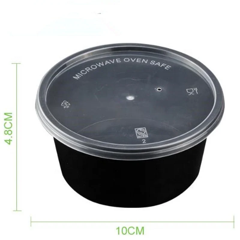 

9oz 260ML Microwave Leakproof Soup Delivery Cheap Plastic Round Takeaway Food Containers