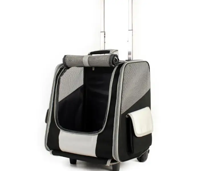 

pet carrier on wheels super breathable pet trolley backpack carrier airline approved, Customized