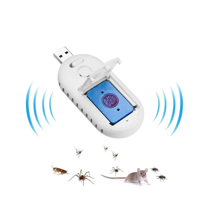 

Portable USB power electric mosquito coil pest trap mosquito repellent killer Ants flies cockroaches Rat mouse insect repeller, White