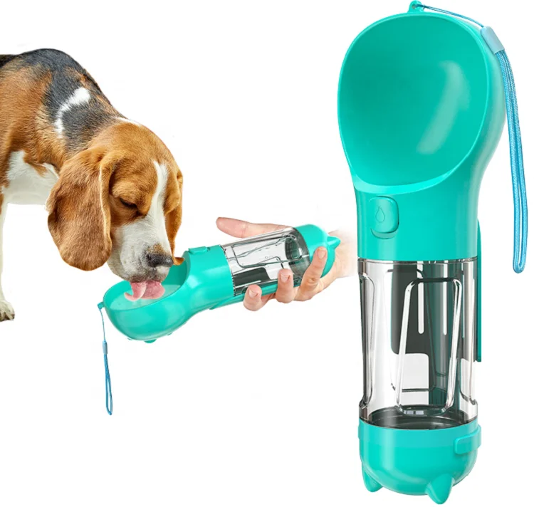 

2023 Hot Seller 3 in 1 Pet Dog Water Feeder Bottler with Dog Poop Bag Dispenser and Poo Shovel