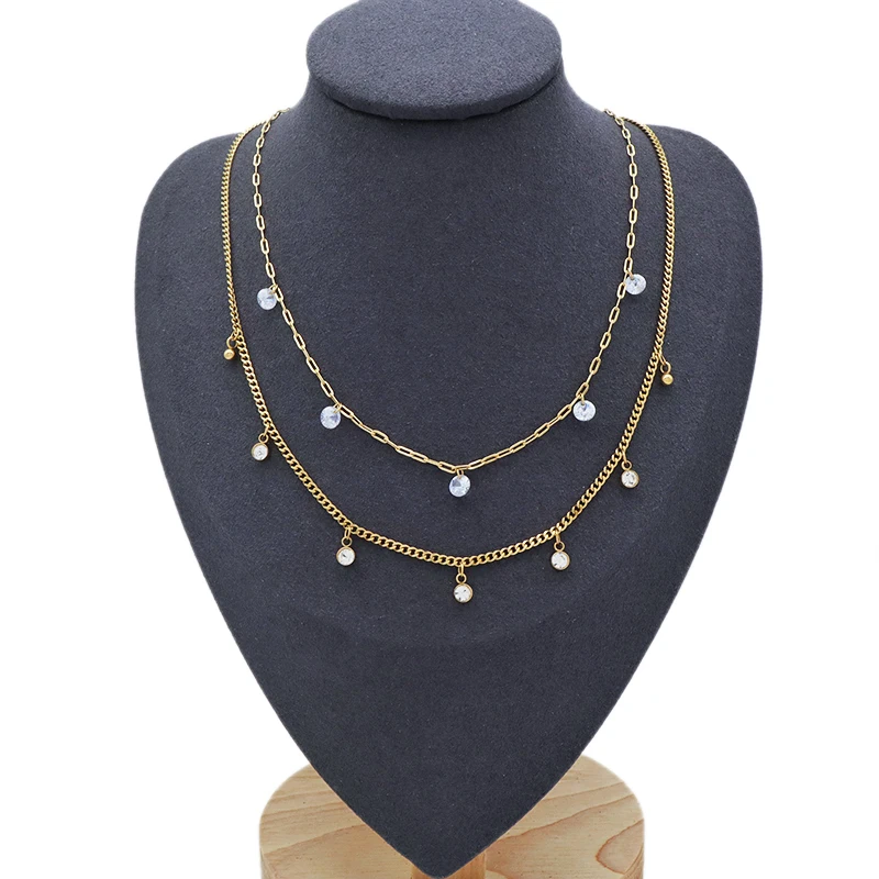 

New shop discount 2021 New wholesale trendy women jewelry 14K Gold plated initial stainless steel necklace