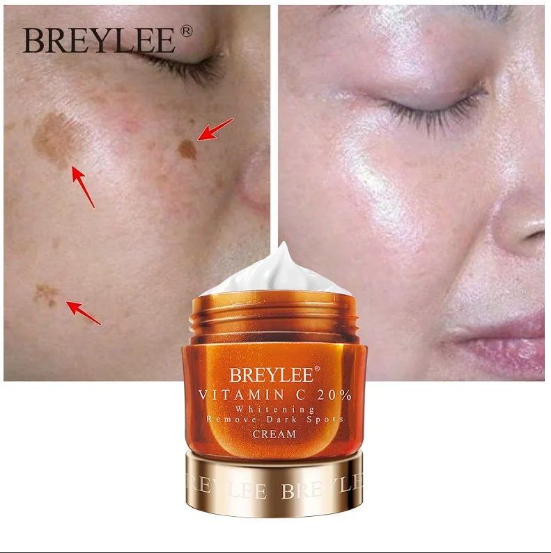 

BREYLEE Vitamin C 20% VC Whitening Facial Cream Dark Spots Melanin Freckle Removing Cream Skin Whitening Face Cream